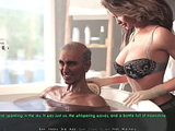 A Wife And StepMother (AWAM) #19b - Washing old Gents - 3D game, HD porn, 1080p